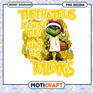 Bulldogs Basketball Grinch PNG Design Downloadable Art
