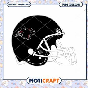 Black Panther Football Helmet PNG Design for Fans