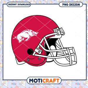 Arkansas Razorbacks Football Helmet PNG Graphic Design