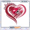 Arkansas Football Heart Design Instant Download PNG