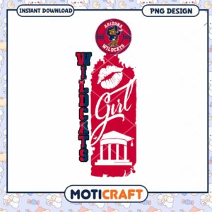 Arizona Wildcats Girl PNG Design Instant Download Print