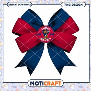 Arizona Wildcats Bow PNG Design Instant Download Art