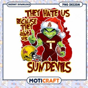 Arizona State Sun Devils PNG Grinch Football Design Download