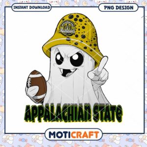 Appalachian State Ghost Football PNG Instant Download Design