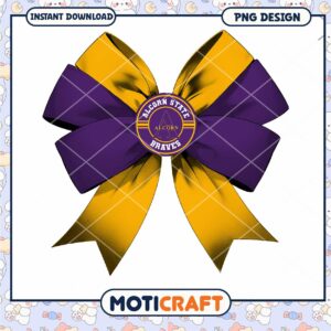 Alcorn State Braves Bow PNG Design for Download