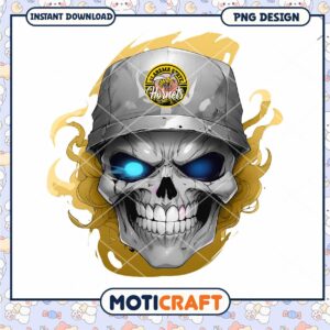 Alabama State Hornets Skull Design PNG Instant Download