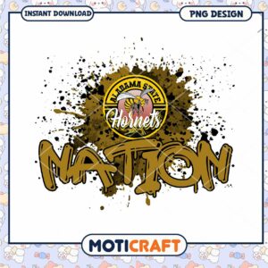 Alabama State Hornets Nation PNG Graphic Design Download