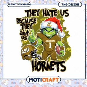 Alabama State Hornets Grinch Football PNG Design Download