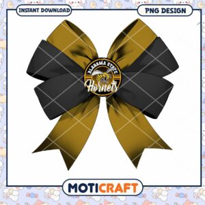 Alabama State Hornets Bow PNG Instant Download Design