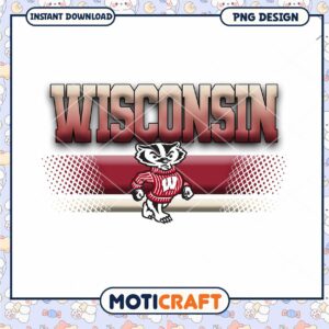 Wisconsin Badger PNG Sublimation Design