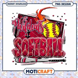 Wildcats Softball PNG Design