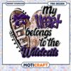 Wildcats Heart PNG Sublimation Design