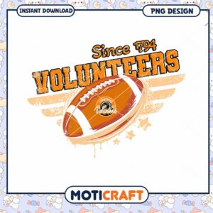Volunteers Football Design PNG Instant Download Art 794