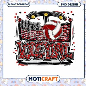 Volleyball PNG Design Instant Download