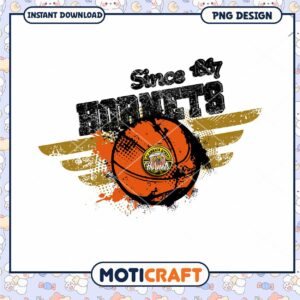 Vintage Alabama State Hornets Basketball PNG Design Download