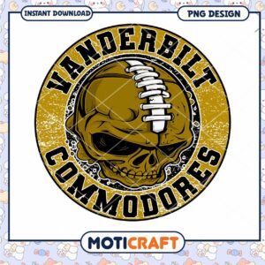 Vanderbilt Commodores Skull PNG
