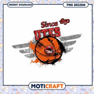 Utah Utes Basketball PNG Design 1850