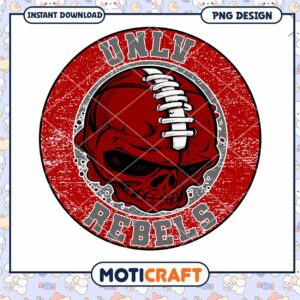 UNLV Rebels Skull PNG Football Design