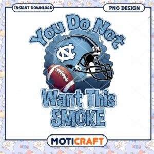 UNC Football Smoke PNG Design