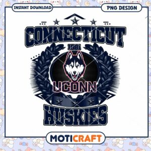 UConn Huskies PNG Design Instant Download