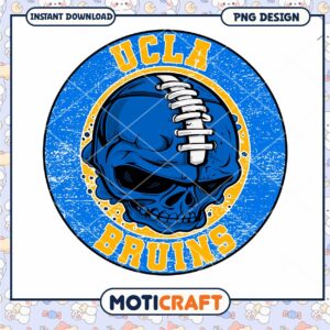 UCLA Bruins Skull Football PNG