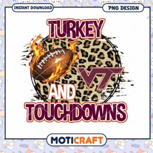 Turkey VT Touchdowns PNG Design