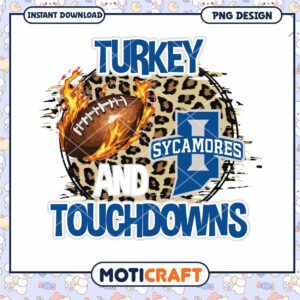 Turkey Touchdowns PNG Design for Game Day Celebration