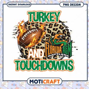 Turkey Touchdowns Florida A&M Rattlers PNG Design Download