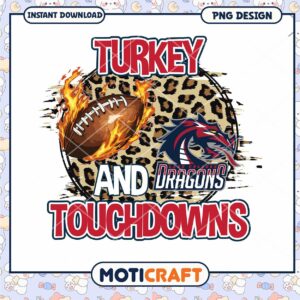 Turkey Dragons Touchdowns PNG Design