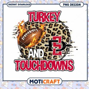 Turkey Day Football Touchdowns PNG