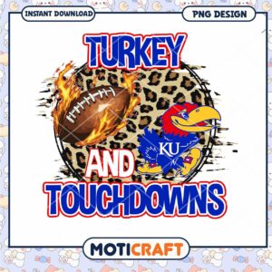 Turkey And Touchdowns PNG Design