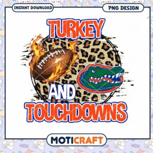 Turkey and Touchdowns PNG Graphic for Football Fans