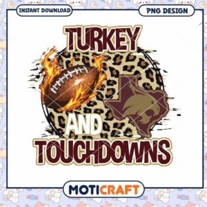 Turkey and Touchdowns PNG Design for Football Lovers