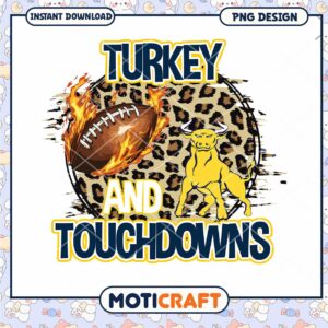 Turkey and Touchdowns Fun PNG Design for Sports Fans