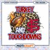 Turkey and Touchdowns Football PNG Design Instant Download