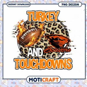 Turkey & Beavers Touchdowns PNG