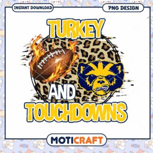 Thanksgiving Football Design for Turkey and Touchdowns PNG