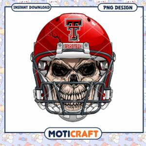 Texas Tech Skull Football Helmet PNG