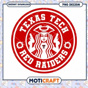 Texas Tech Red Raiders PNG Design for Instant Download