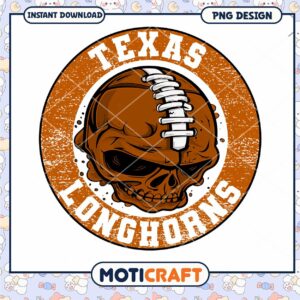 Texas Longhorns Skull PNG Design