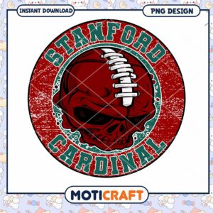 Stanford Cardinal Skull PNG Design