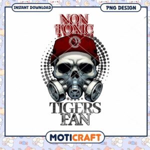 Skull Tigers Fan PNG Design