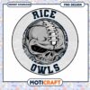 Rice Owls Skull Football PNG Design 1 Rice Owls Skull Football PNG Design
