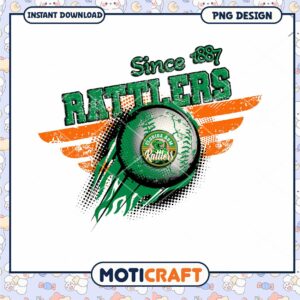 Rattlers Baseball PNG Design 1887