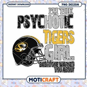 Psychotic Tigers Girl PNG Design