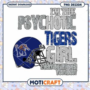 Psychotic Tigers Girl PNG Sublimation Design