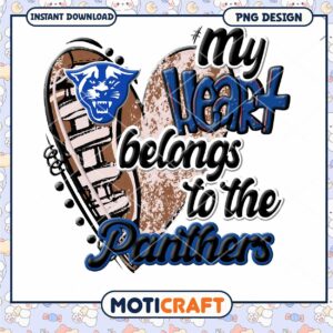 Panthers Heart PNG Design Football Team