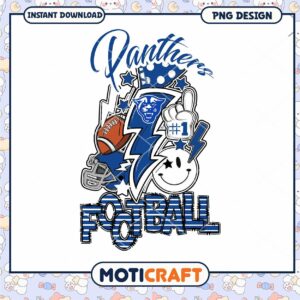 Panthers Football PNG Sublimation Design