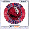 Ole Miss Rebels Skull PNG Design