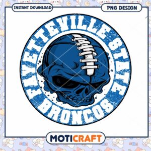 Option 1 (Focus on team) Yettville State Broncos Skull PNG
